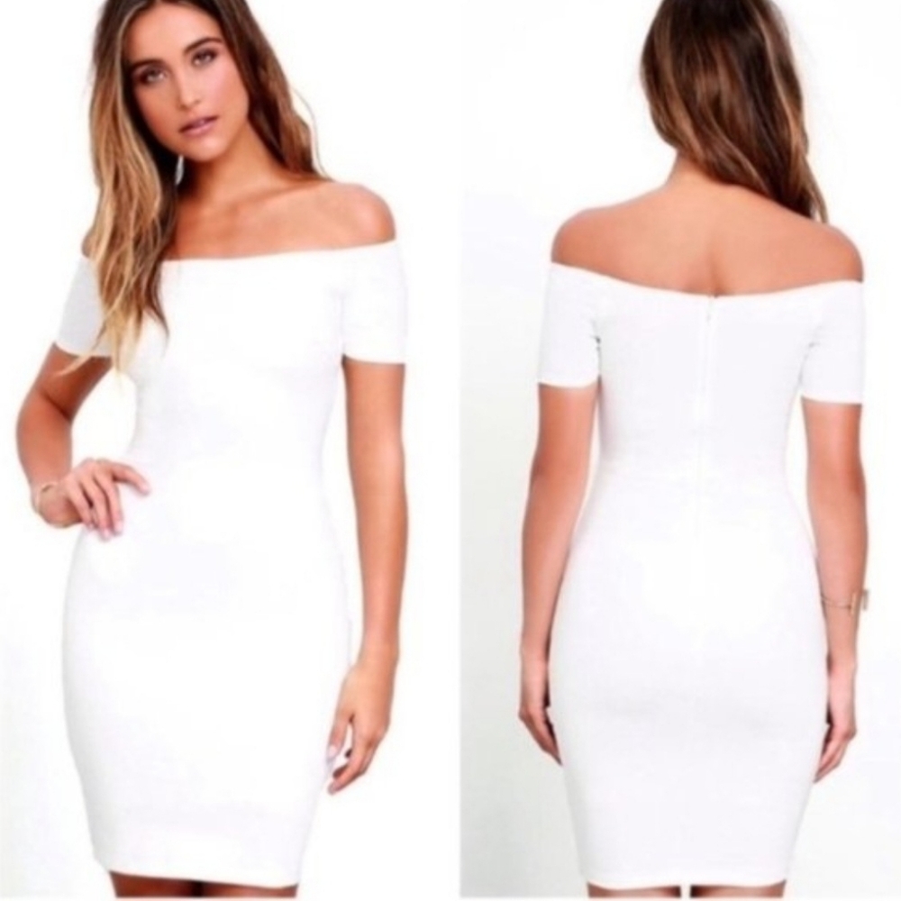 LuLus White Off-Shoulder Dress